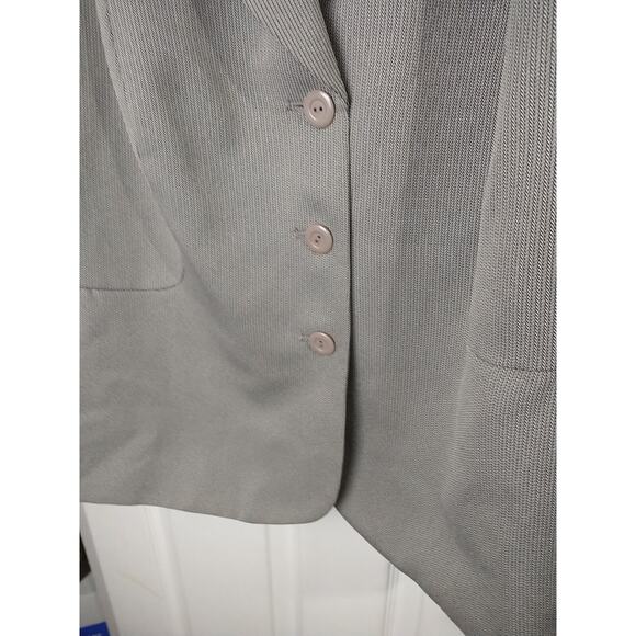 Emily Woman 20W Blazer Professional Brown Herringbone Design Three Button Close - Picture 4 of 9